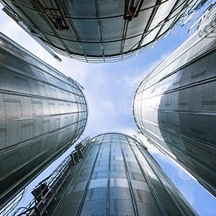 low angle of industry stainless steel storage tanks